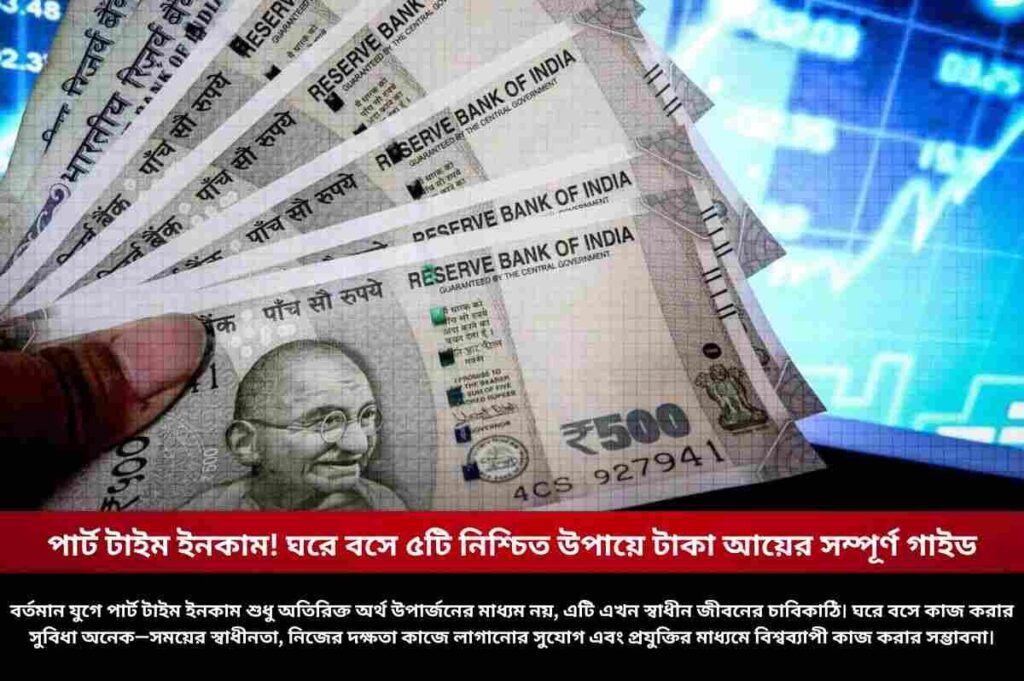 পার্ট টাইম ইনকাম! ঘরে বসে ৫টি নিশ্চিত উপায়ে টাকা আয়ের সম্পূর্ণ গাইড Check out the part time income from home