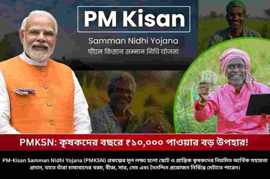 PMKSN: কৃষকদের বছরে ₹১০,০০০ পাওয়ার বড় উপহার! Check out the PM Kisan Samman Nidhi Yojana status