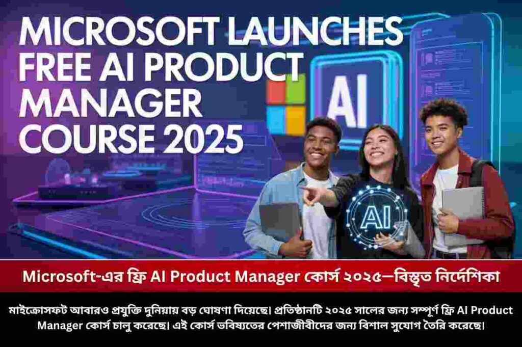 Microsoft-এর ফ্রি AI Product Manager কোর্স ২০২৫—বিস্তৃত নির্দেশিকা Microsoft Launches FREE AI Product Manager Course