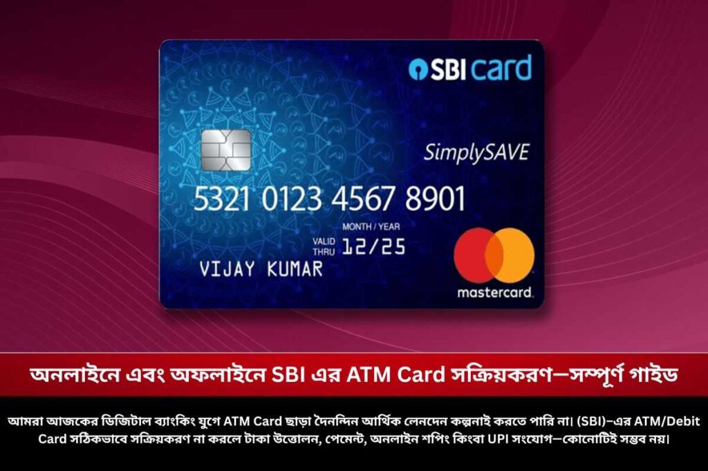 অনলাইনে এবং অফলাইনে SBI এর ATM Card সক্রিয়করণ—সম্পূর্ণ গাইড Learn how to activate atm card SBI online or offline