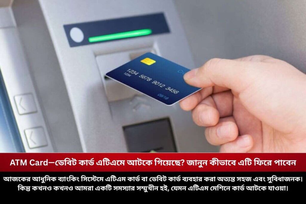 ATM Card—ডেবিট কার্ড এটিএমে আটকে গিয়েছে? জানুন কীভাবে এটি ফিরে পাবেন What to do if Debit Card Stuck in ATM