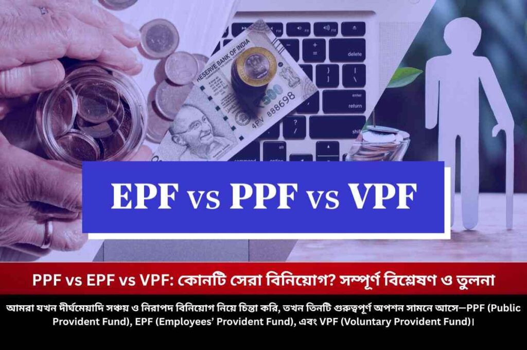 PPF vs EPF vs VPF: কোনটি সেরা বিনিয়োগ? সম্পূর্ণ বিশ্লেষণ ও তুলনা Which one is good from PPF vs EPF vs VPF